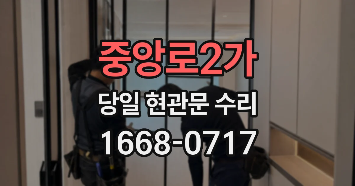 중앙로2가 당일 현관문 수리
