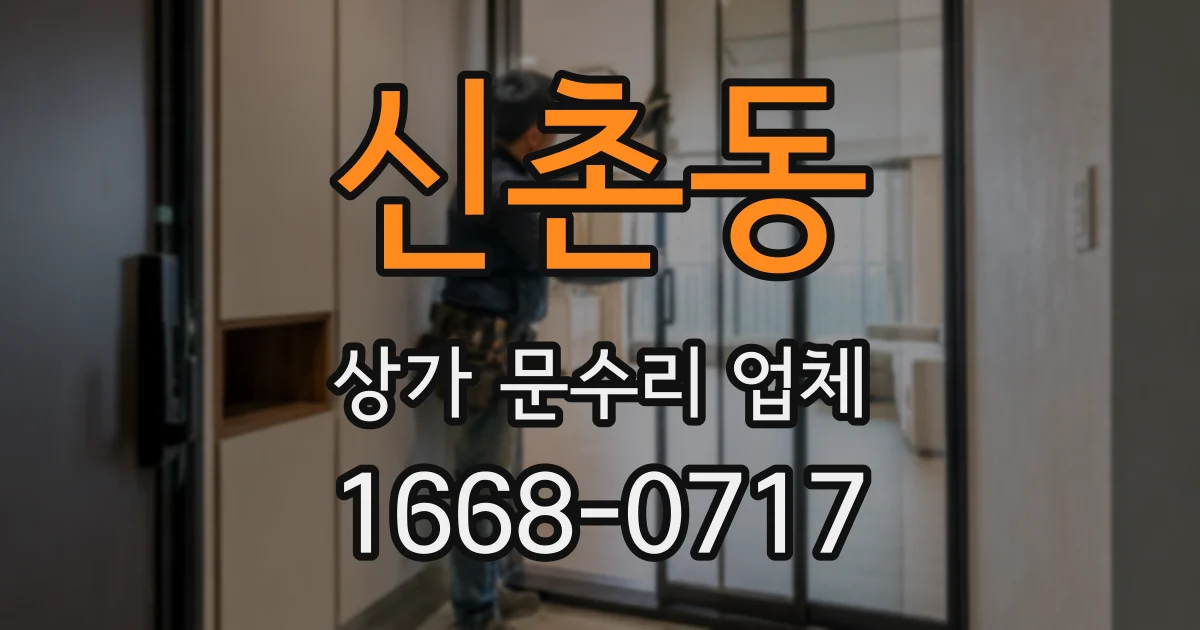 신촌동 상가 문수리 업체