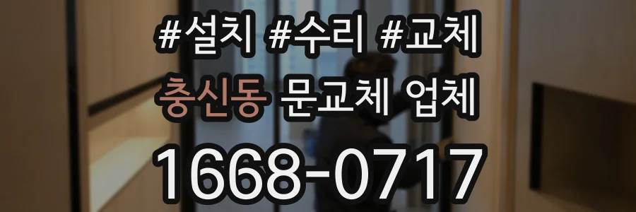 충신동 문교체 업체