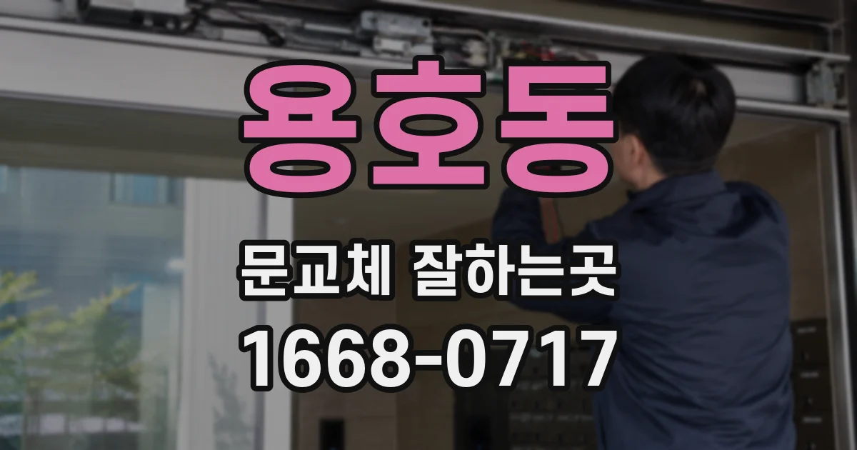 용호동 문교체 잘하는곳