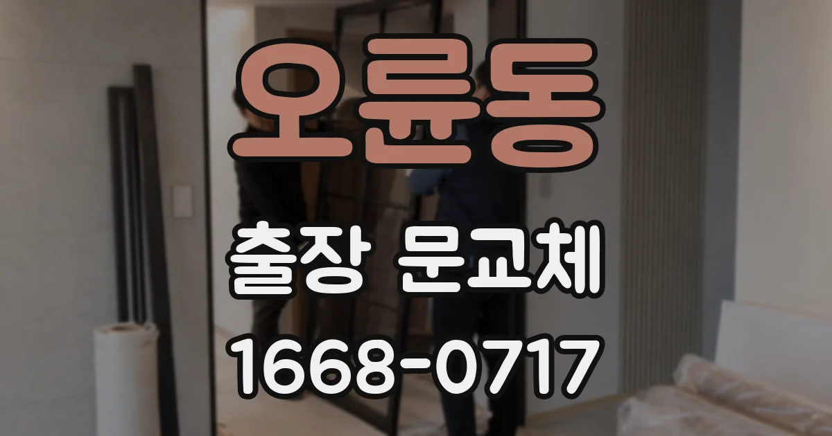 오륜동 출장 문교체