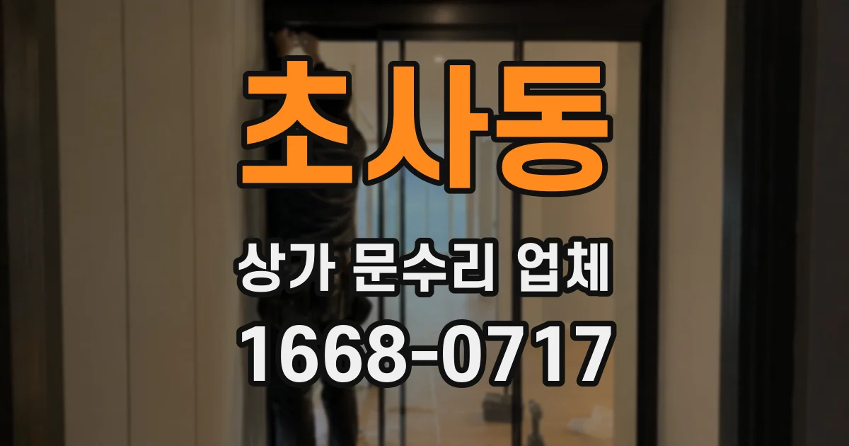 초사동 상가 문수리 업체