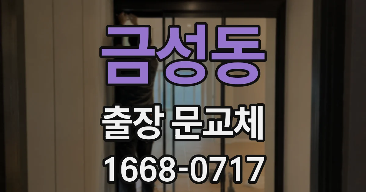 금성동 출장 문교체