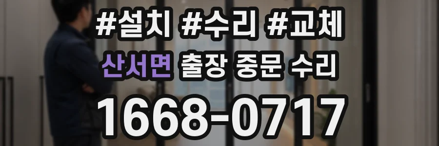 산서면 출장 중문 수리