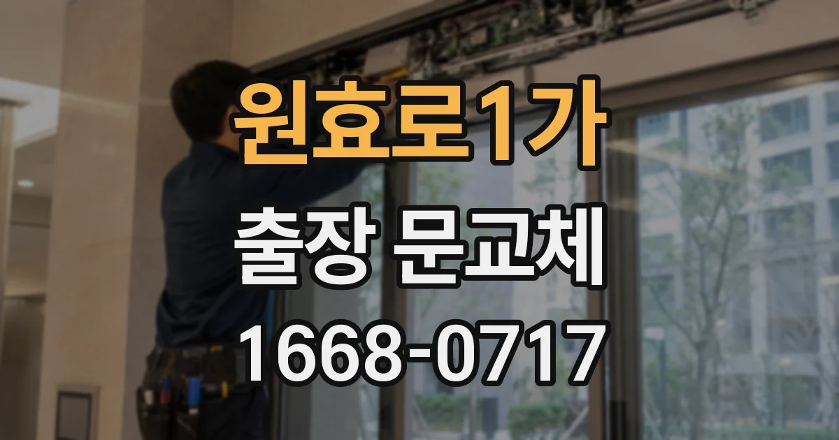 원효로1가 출장 문교체