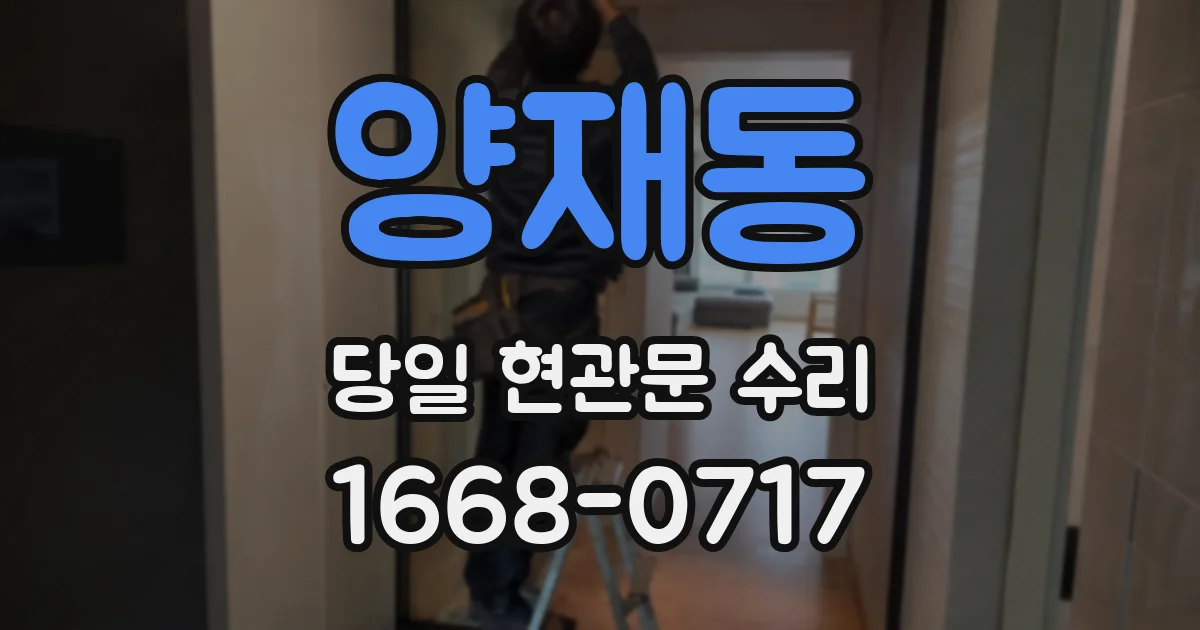 양재동 당일 현관문 수리