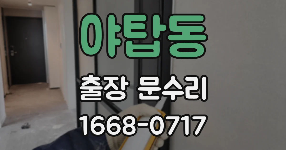 야탑동 출장 문수리