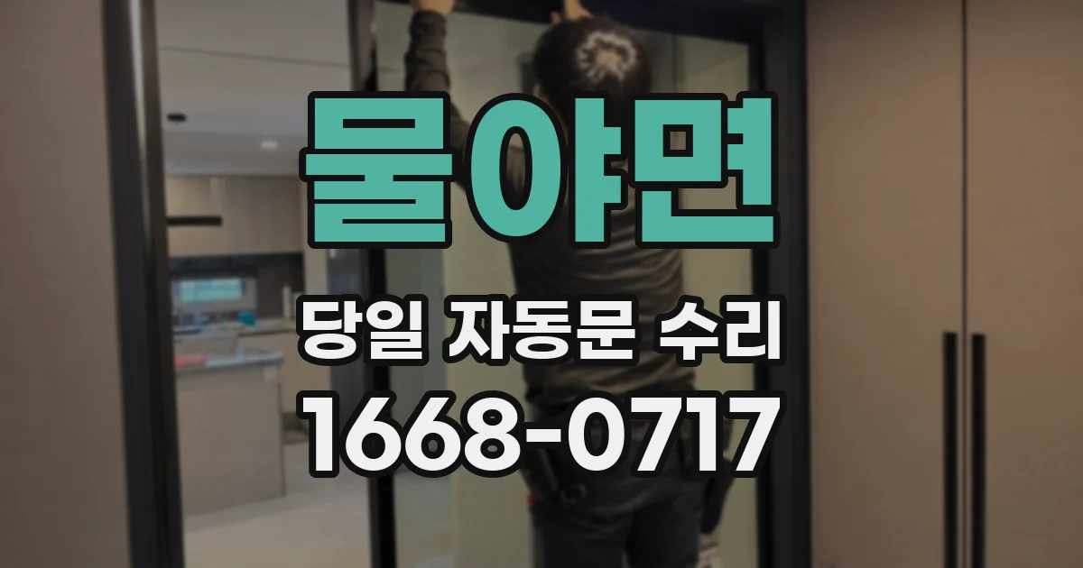 물야면 당일 자동문 수리