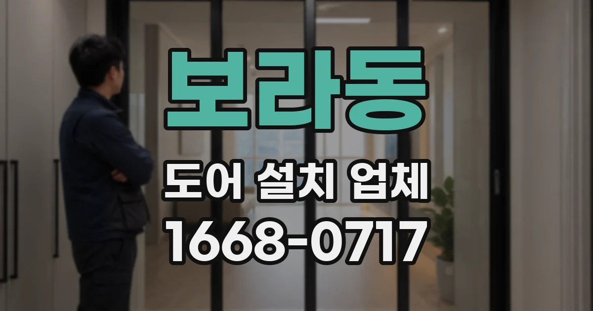 보라동 도어 설치 업체