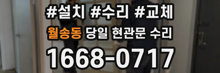 월송동 당일 현관문 수리