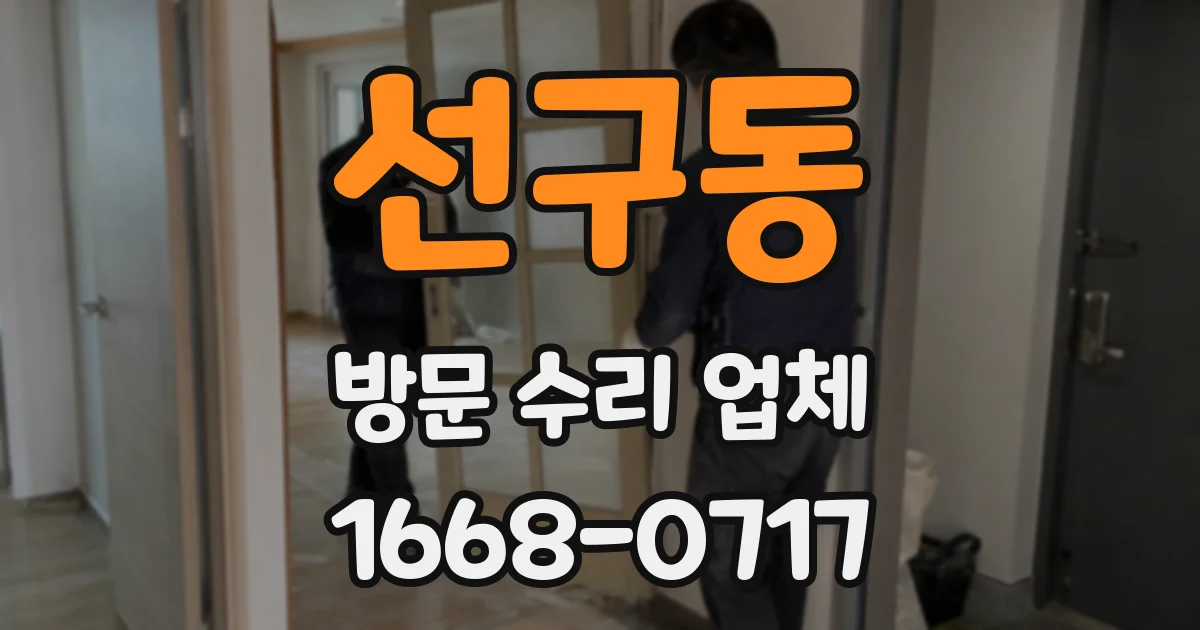 선구동 방문 수리 업체