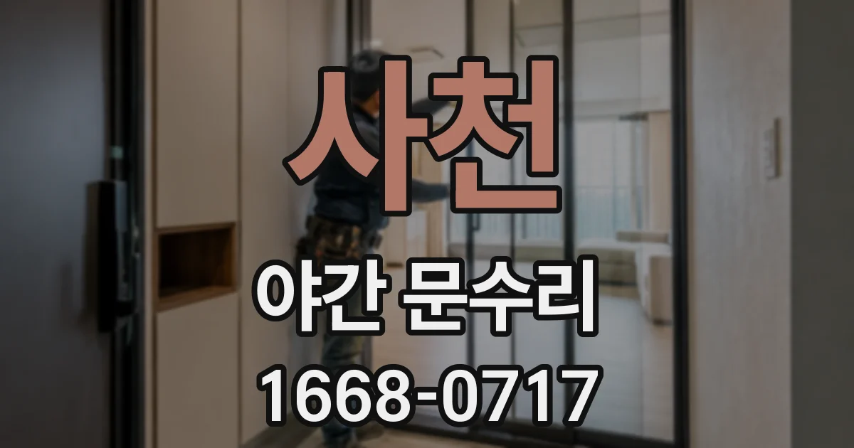 사천 야간 문수리