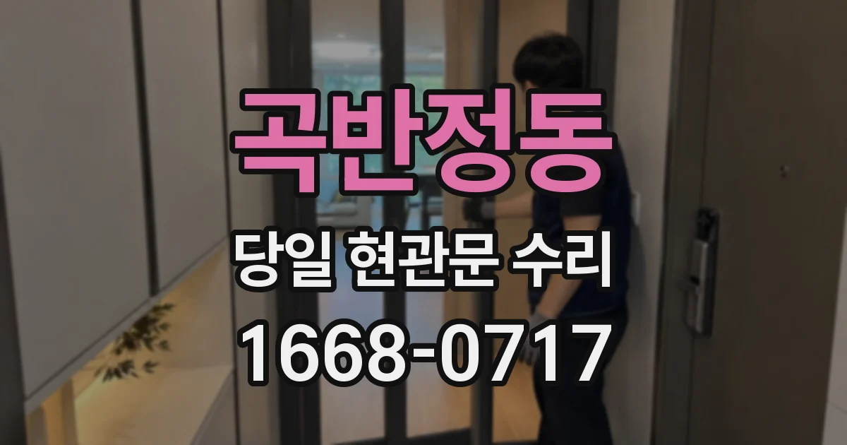 곡반정동 당일 현관문 수리
