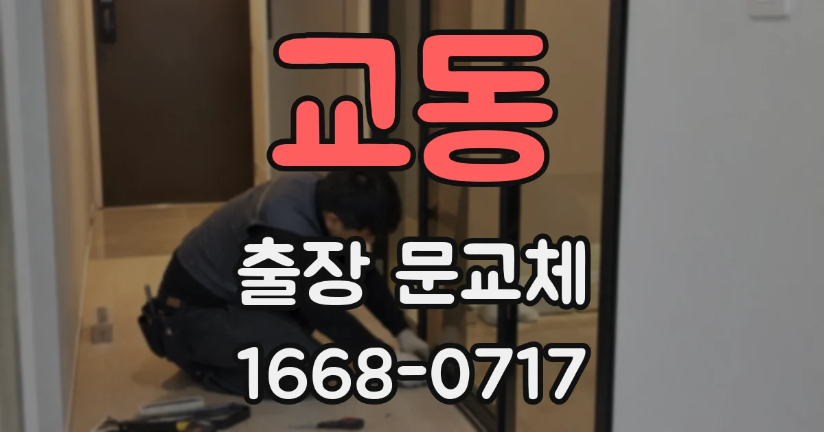 교동 출장 문교체