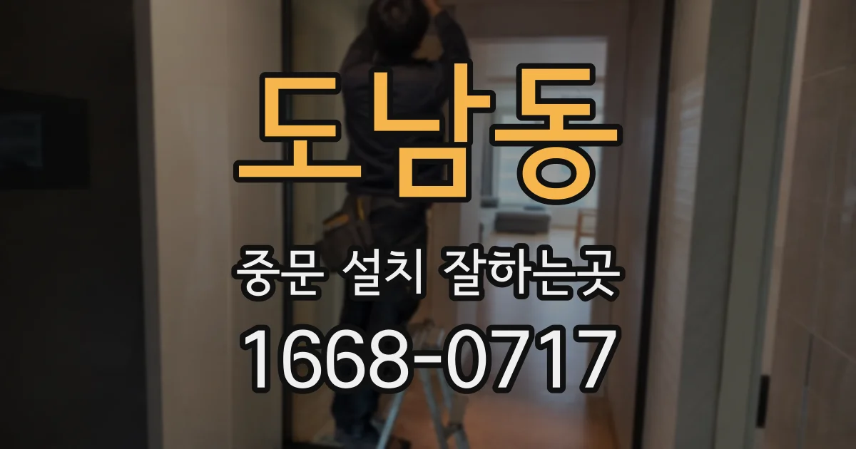 도남동 중문 설치 잘하는곳