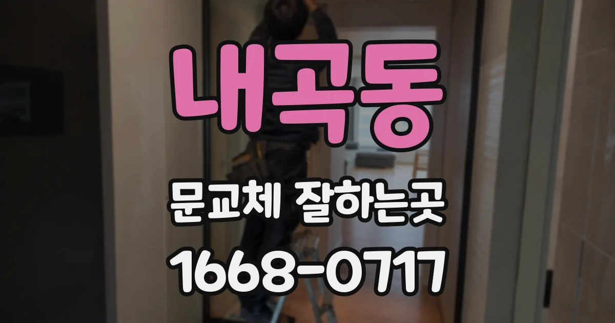 내곡동 문교체 잘하는곳