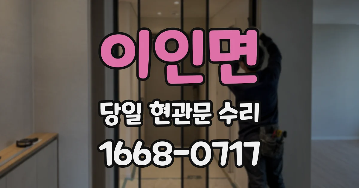 이인면 당일 현관문 수리
