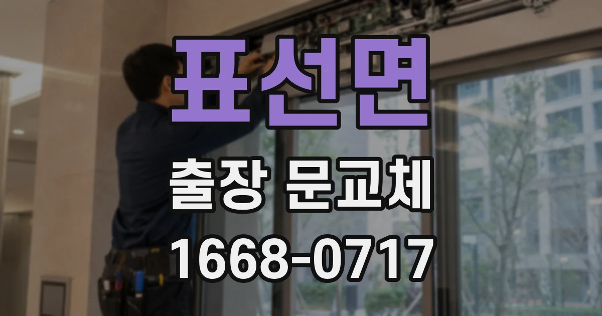 표선면 출장 문교체