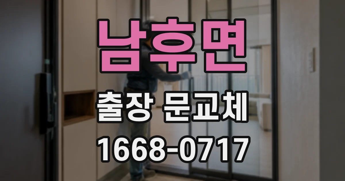 남후면 출장 문교체
