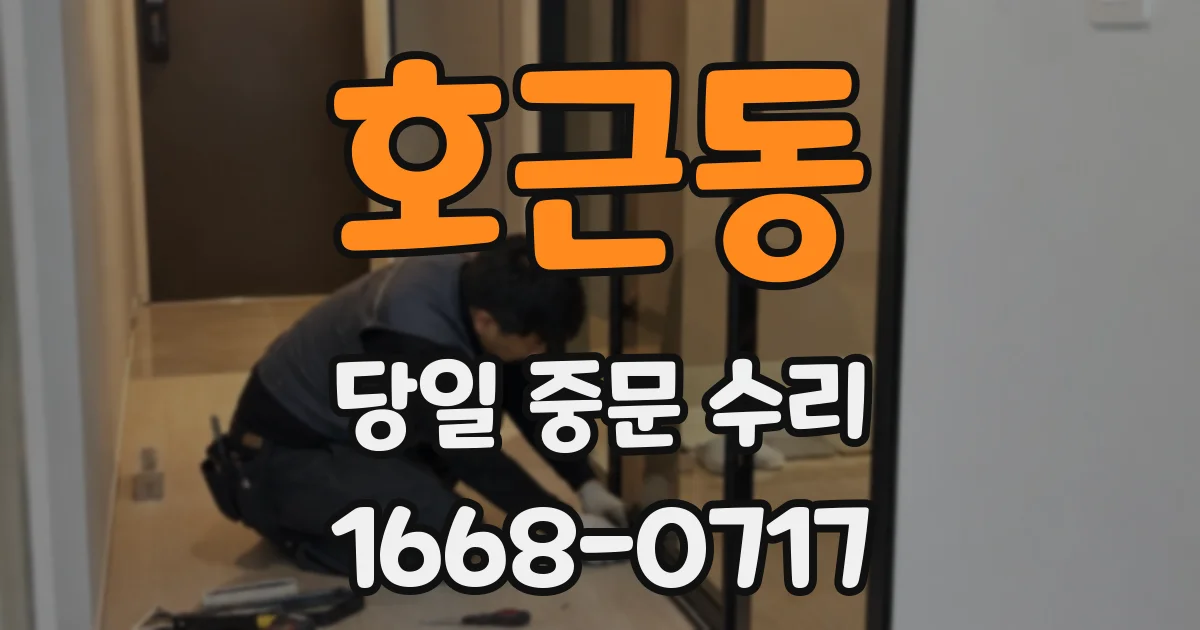 호근동 당일 중문 수리