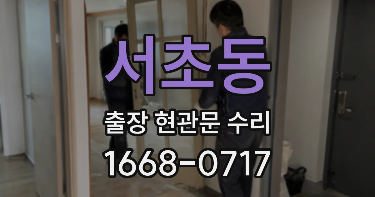 서초동 출장 현관문 수리