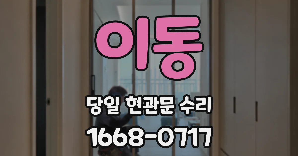 이동 당일 현관문 수리