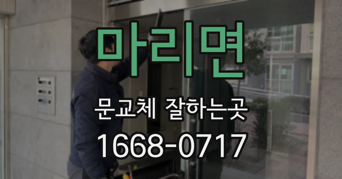 마리면 문교체 잘하는곳