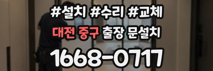대전 중구 출장 문설치