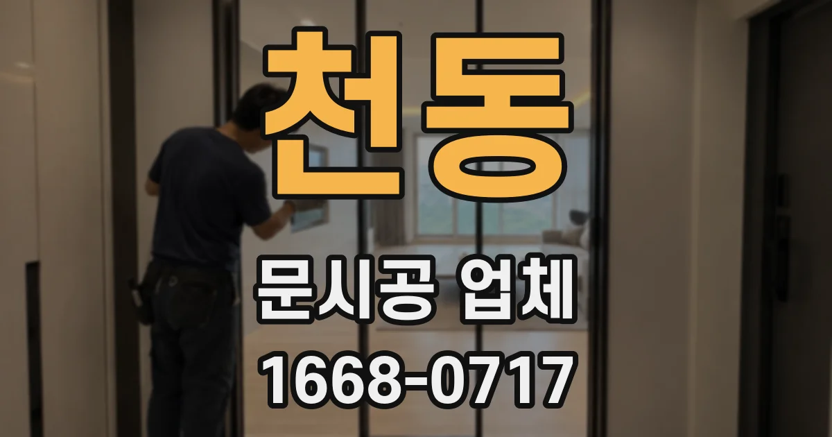 천동 문시공 업체