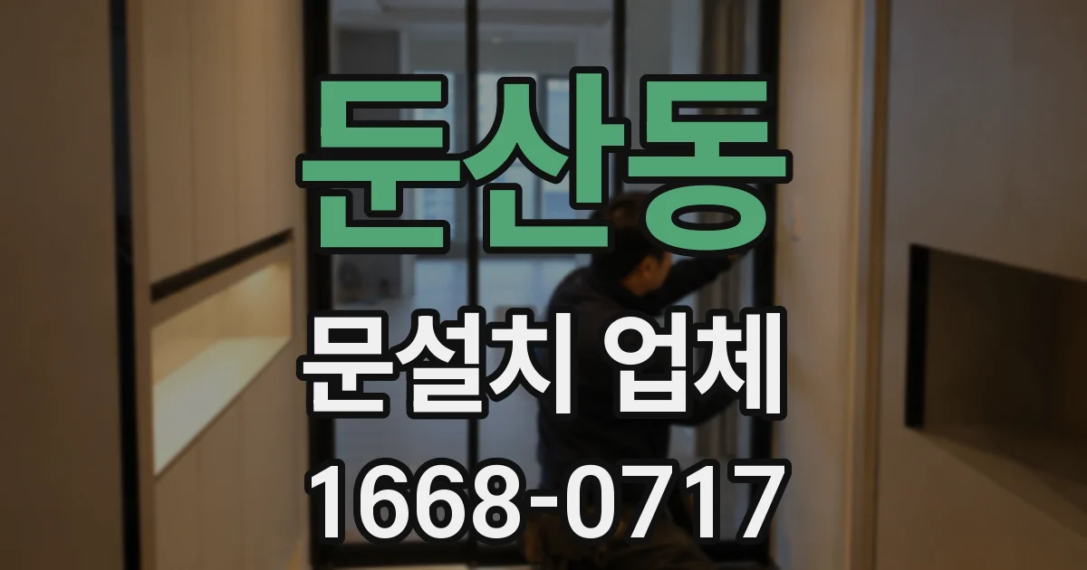 둔산동 문설치 업체