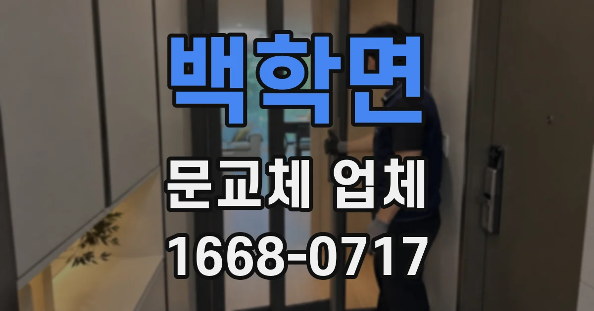 백학면 문교체 업체
