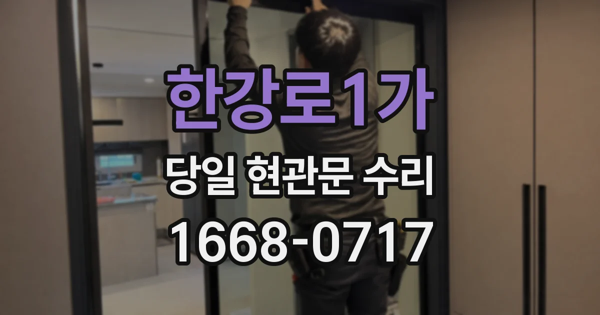 한강로1가 당일 현관문 수리