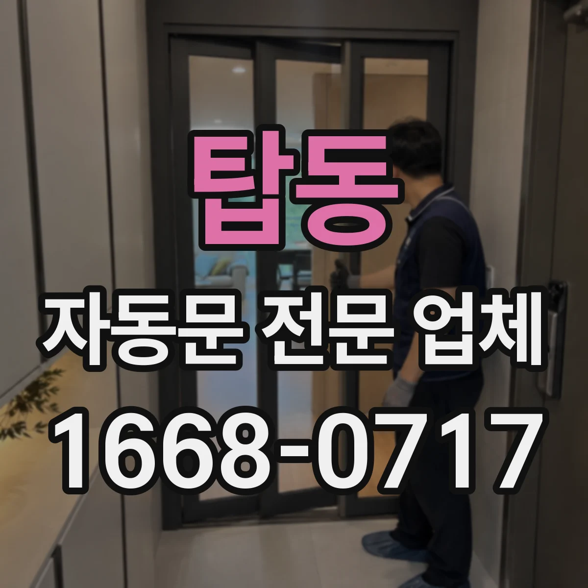 탑동 자동문 전문 업체