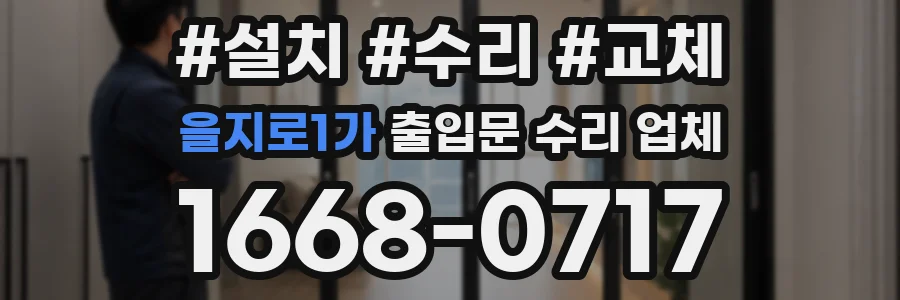 을지로1가 출입문 수리 업체