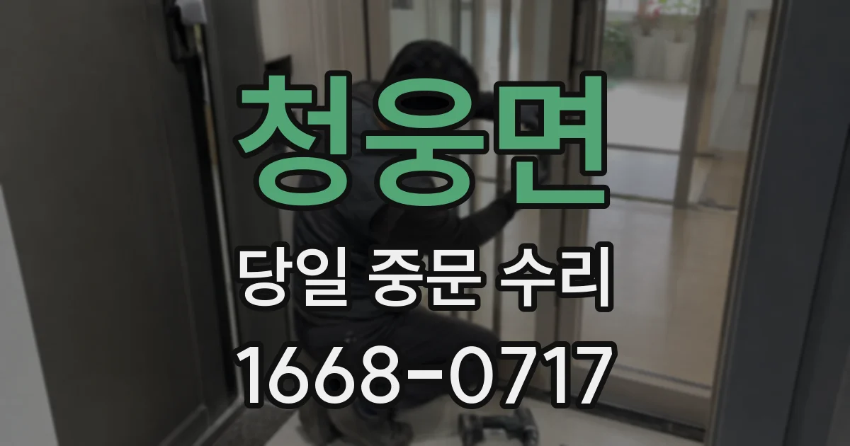 청웅면 당일 중문 수리