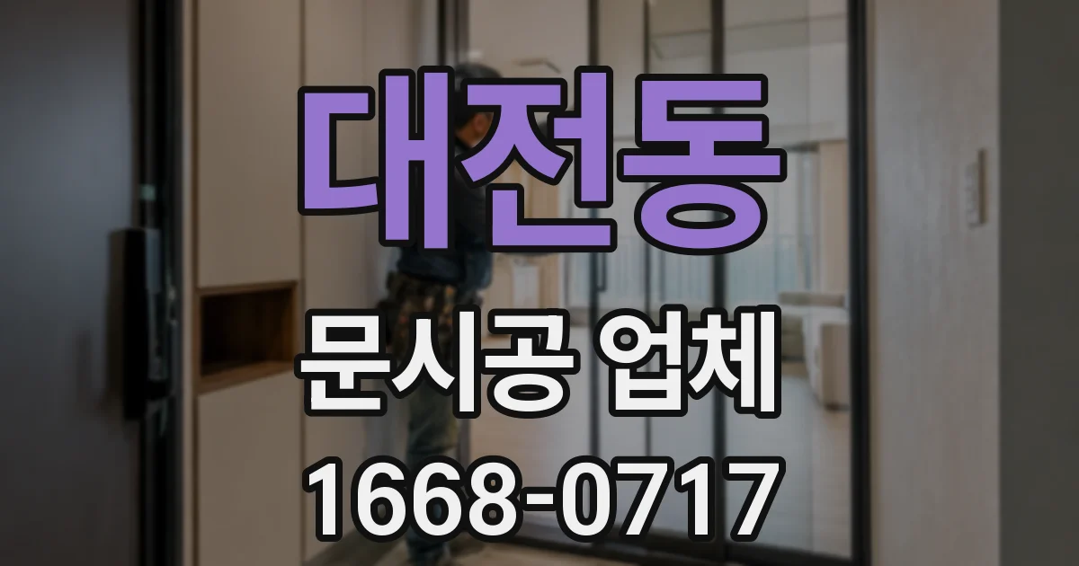 대전동 문시공 업체