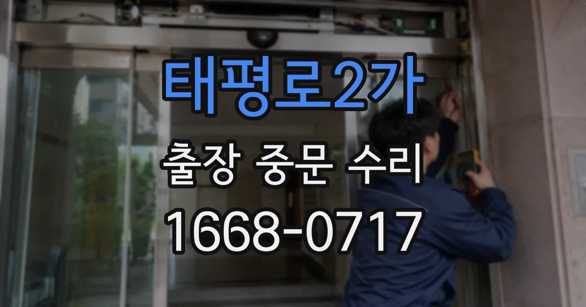 태평로2가 출장 중문 수리
