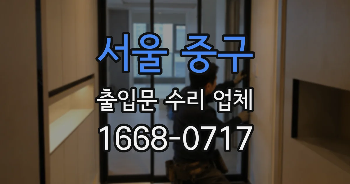 서울 중구 출입문 수리 업체