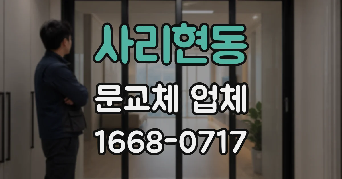 사리현동 문교체 업체