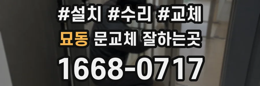 묘동 문교체 잘하는곳