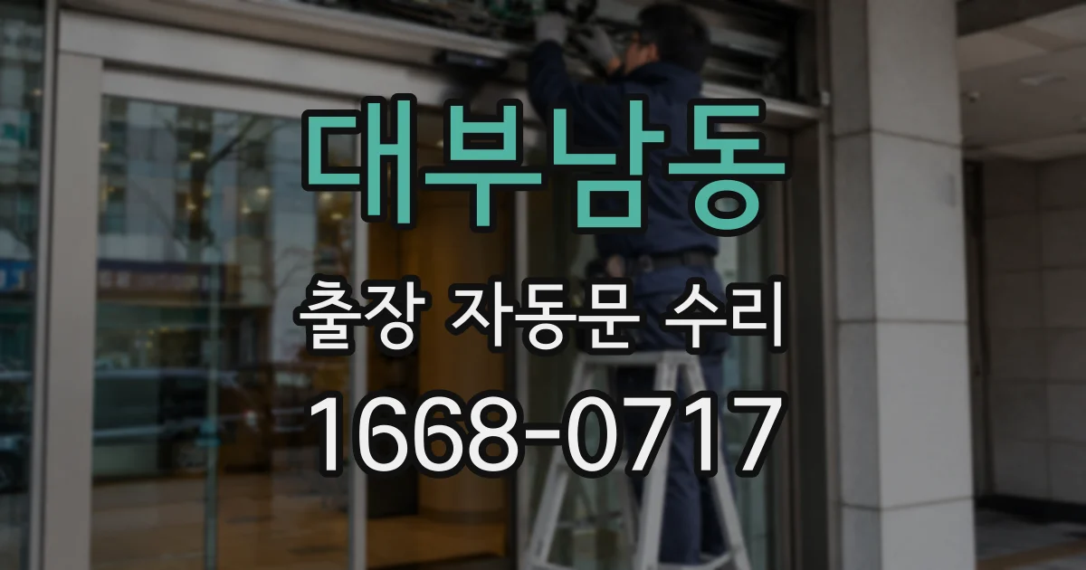 대부남동 출장 자동문 수리