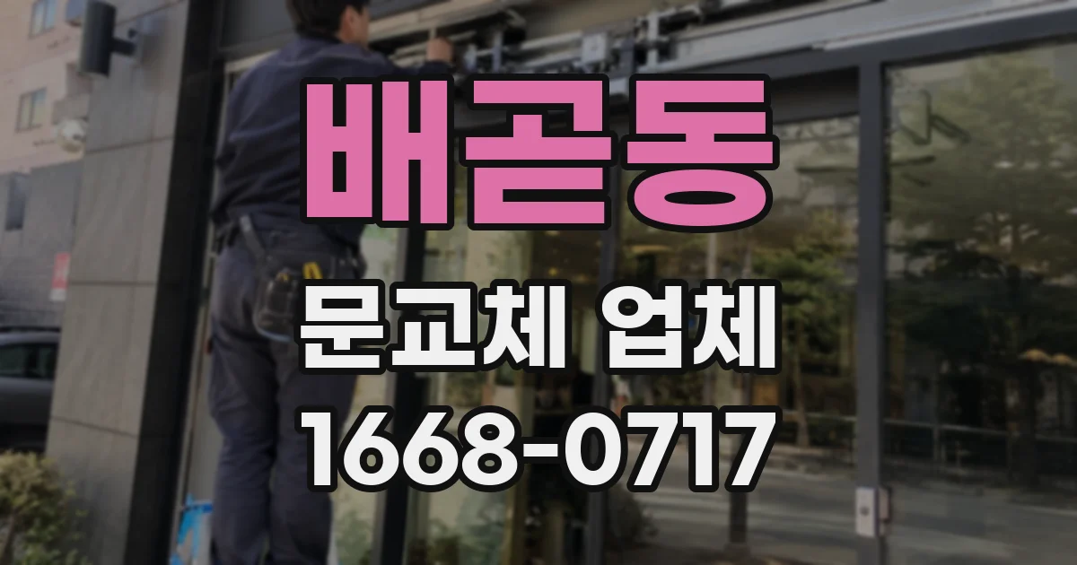 배곧동 문교체 업체