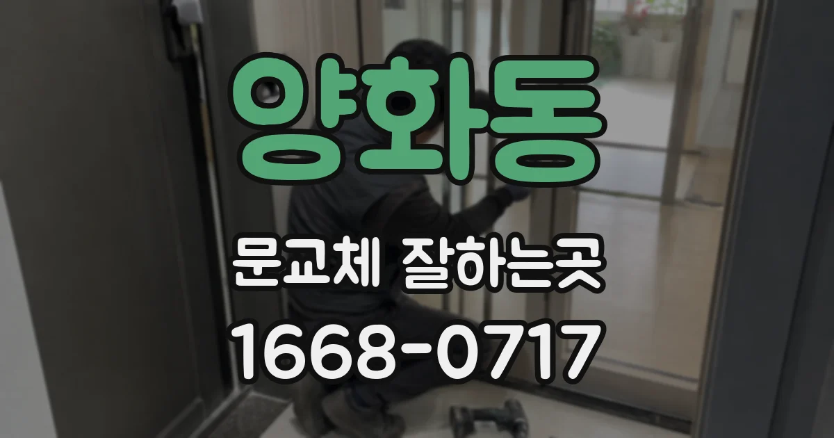 양화동 문교체 잘하는곳