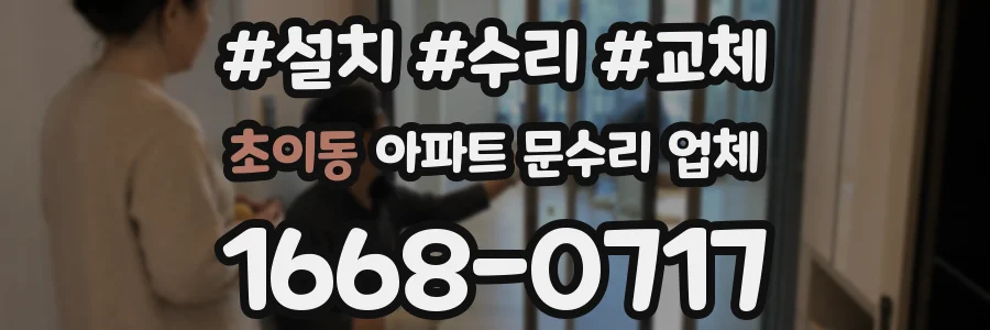 초이동 아파트 문수리 업체