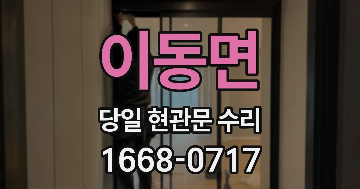 이동면 당일 현관문 수리