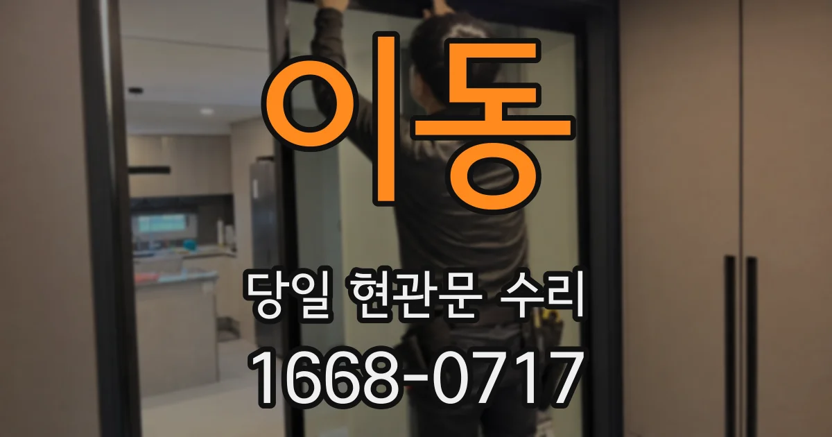 이동 당일 현관문 수리