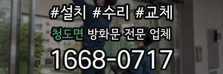 청도면 방화문 전문 업체