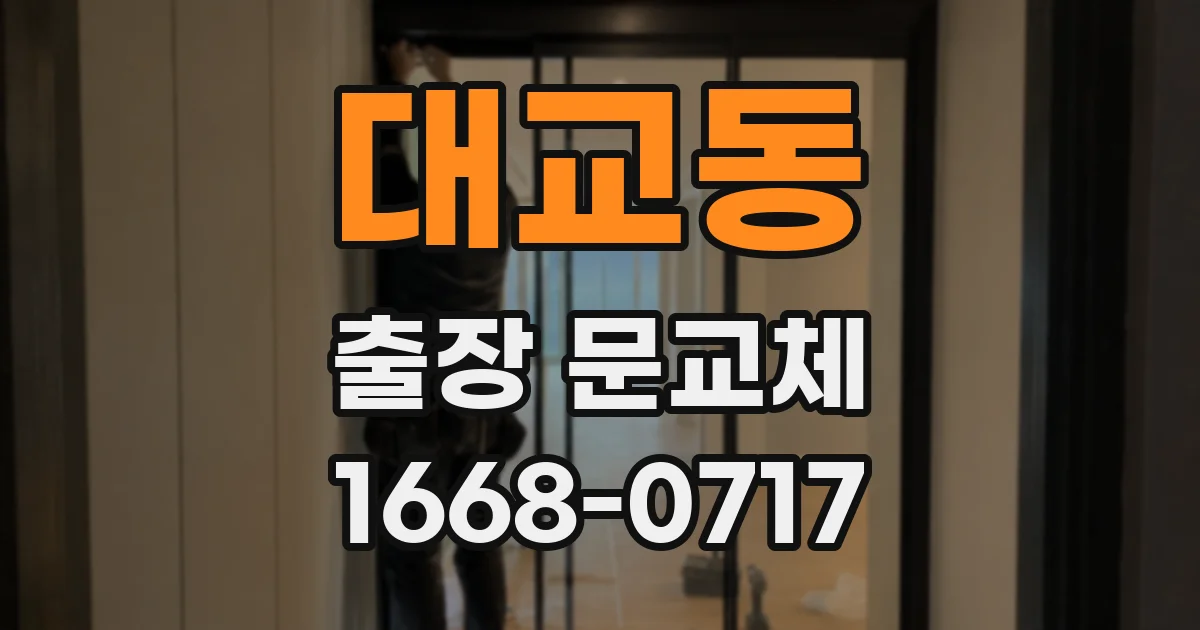 대교동 출장 문교체