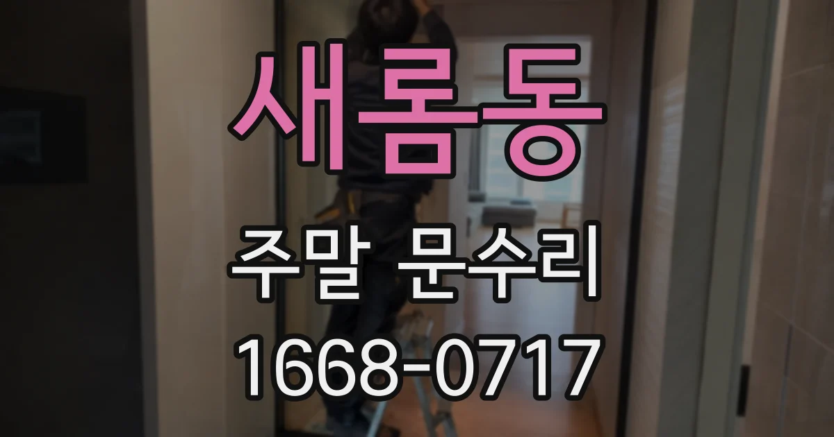새롬동 주말 문수리