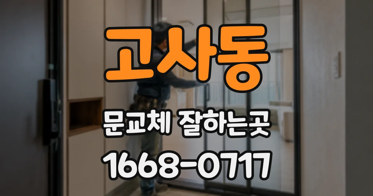 고사동 문교체 잘하는곳